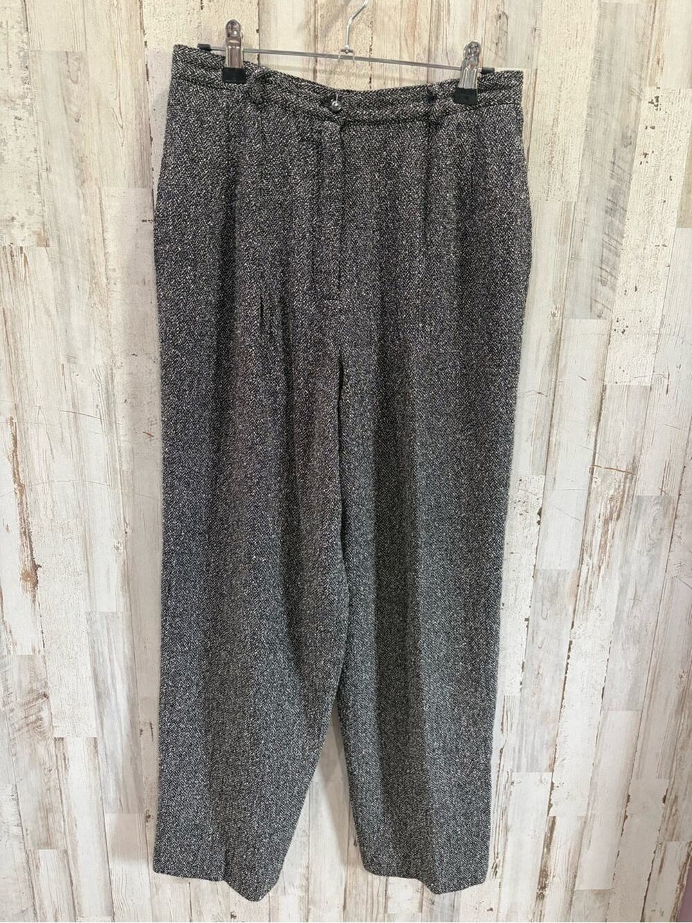 Vintage Talbots Petite Wool Blend Tweed Dress Pants Women Size 8 USA Made Career